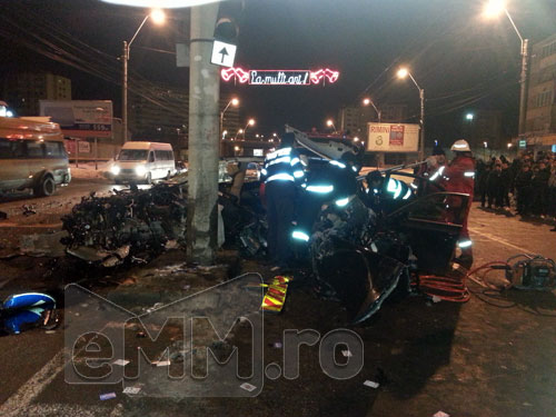 Foto: accident de circulatie - bulevardul Bucuresti Baia Mare (c) eMaramures.ro